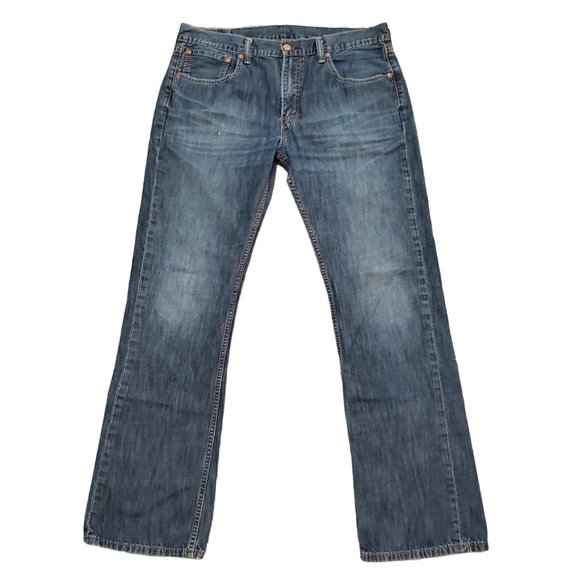 Levi's 527 36x34 (Meas 34x33 11" Mid Rise) Slim Boot Cut Dark Wash Jeans A7 - Picture 1 of 13